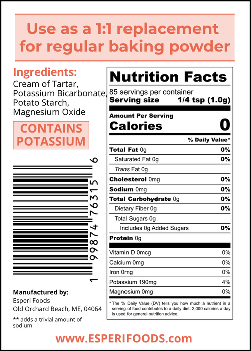 3-Pack Sodium-Free Baking Powder