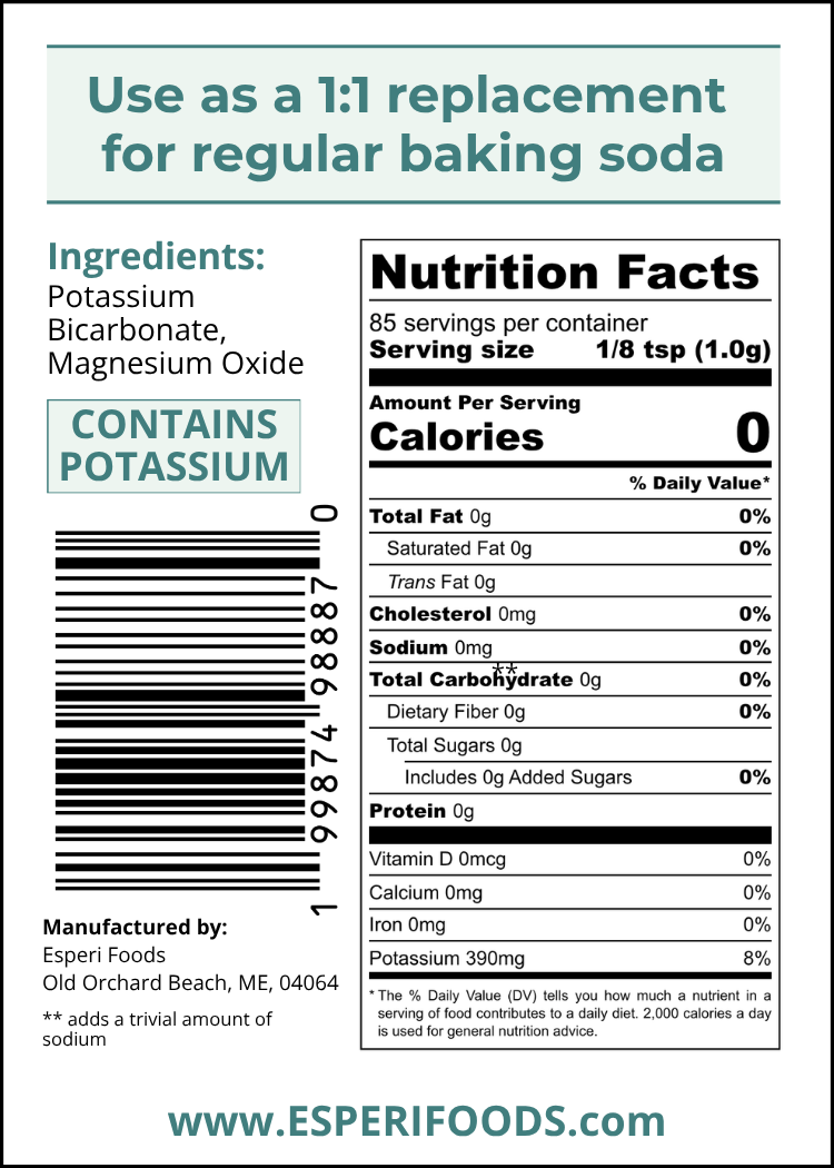 3-pack of Sodium-Free Baking Soda Substitute